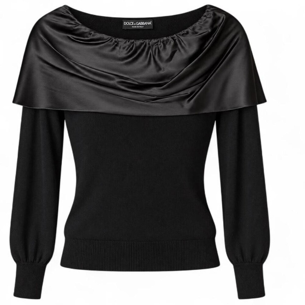 Vintage Dolce & Gabbana Cashmere Silk Draped Sweater